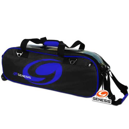 Genesis Sport 3 Ball Black/Blue Tote Roller Bags