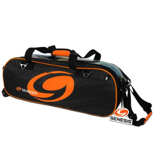 Genesis Sport 3 Ball Black/Orange Tote Roller Bags