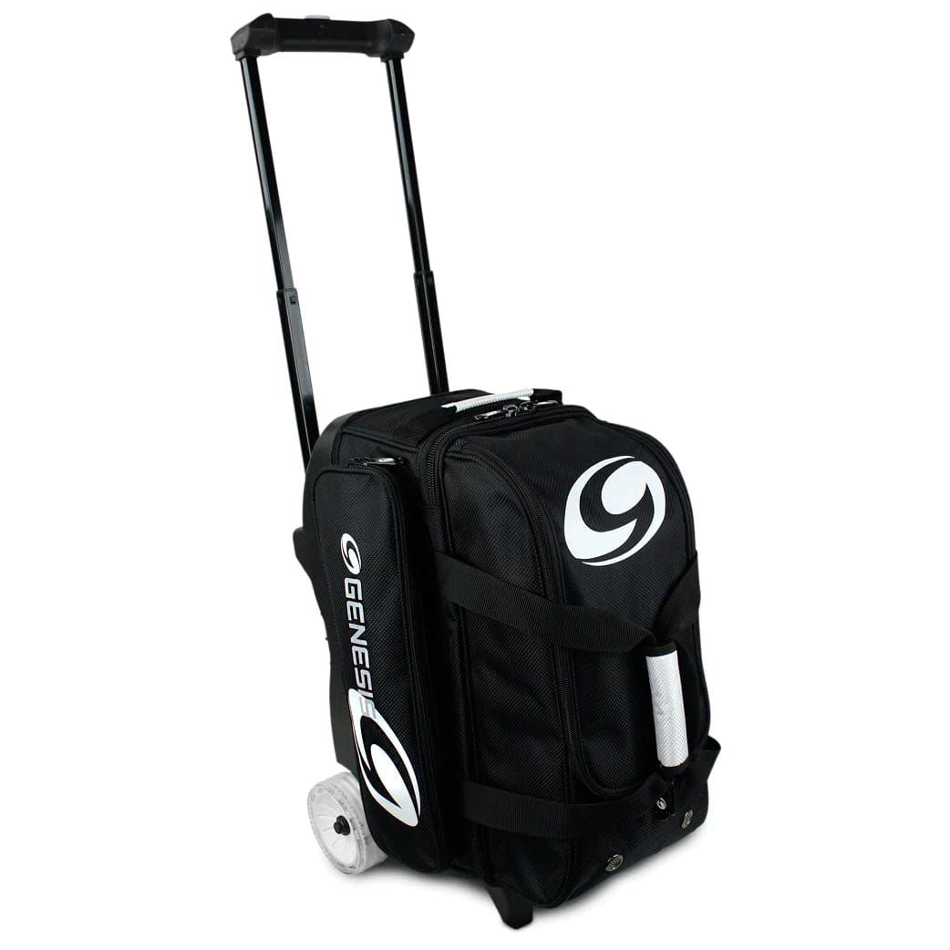 Genesis Sport 2 Ball Roller Bowling Bag Black - BowlersParadise.com