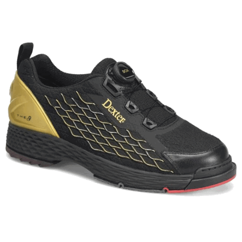 Dexter Mens THE C9 Knit BOA Black/Gold Bowling Shoes