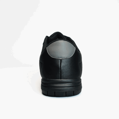 ELITE Men's Basic Black/Grey Athletic Lace Up Bowling Shoes with Universal Sliding Soles for Right or Left Handed Bowlers - BowlersParadise.com