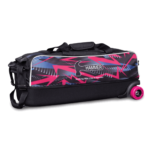 Hammer Dye-Sub Pink Arrow 3 Ball Tote Bowling Bag - BowlersParadise.com