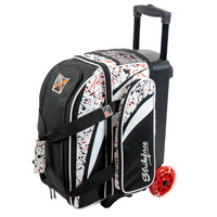 KR Strikeforce Cruiser White/Black/Red Splash Double Roller Bowling Bags