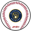 KR Strikeforce MLB Baseball Bowling Ball Cleaning Shammy Milwaukee Brewers