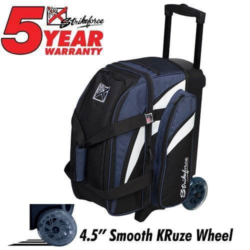 KR Cruiser Smooth Double Roller Navy Bowling Bag - BowlersParadise.com