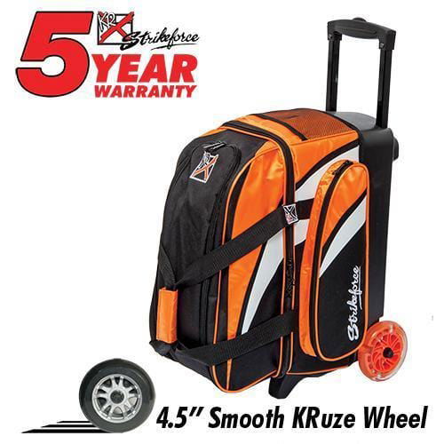 KR Cruiser Smooth Double Roller Orange White Black Bowling Bag - BowlersParadise.com
