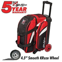 KR Cruiser Smooth Double Roller Red White Black Bowling Bag - BowlersParadise.com