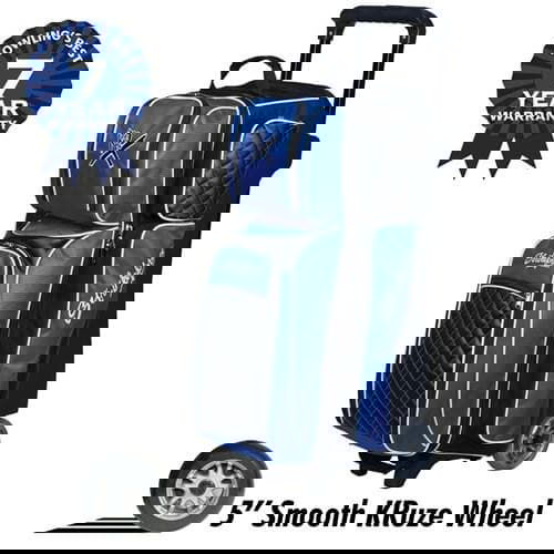 KR Royal Flush Triple Ball Roller Royal Black Bowling Bag - BowlersParadise.com