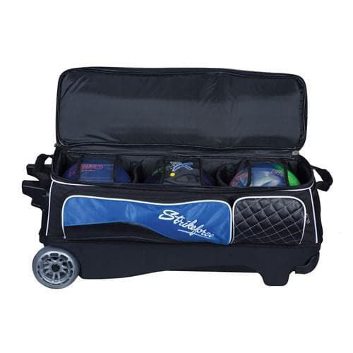 KR Royal Flush Triple Ball Roller Royal Black Bowling Bag - BowlersParadise.com