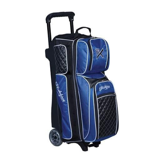 KR Royal Flush Triple Ball Roller Royal Black Bowling Bag - BowlersParadise.com