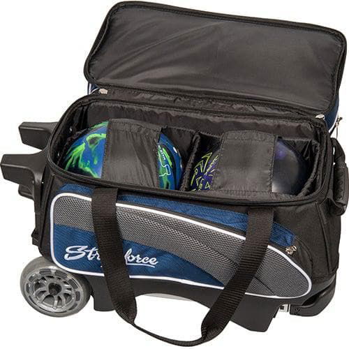 KR Strikeforce Apex Double Roller Navy Bowling Bag - BowlersParadise.com