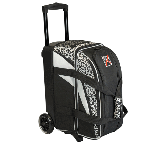 KR Strikeforce Cruiser Double Roller Bowling Bag White Leopard - BowlersParadise.com