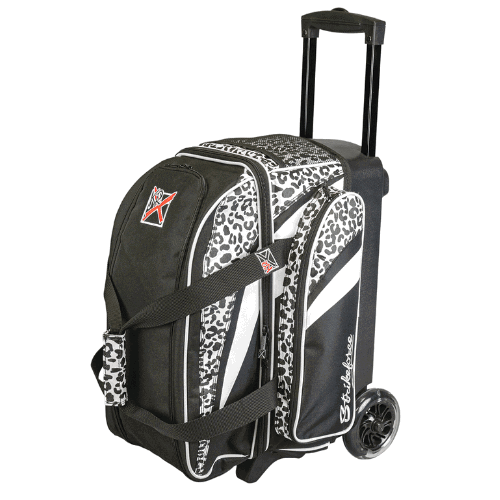 KR Strikeforce Cruiser Double Roller Bowling Bag White Leopard - BowlersParadise.com