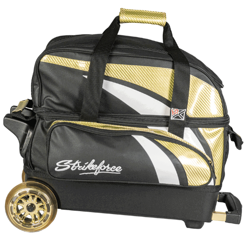 KR Strikeforce Cruiser Scratch Orange Double Roller Bowling Bag - BowlersParadise.com