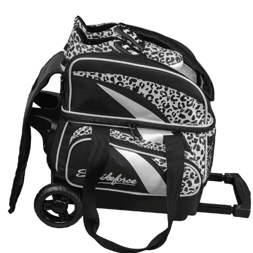KR Strikeforce Cruiser Single White Leopard Roller Bowling Bag - BowlersParadise.com