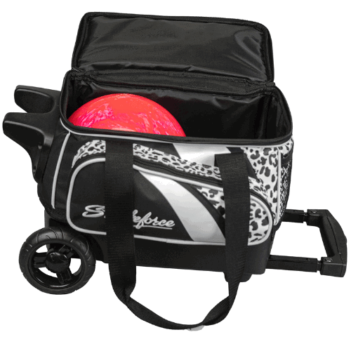 KR Strikeforce Cruiser Single White Leopard Roller Bowling Bag - BowlersParadise.com