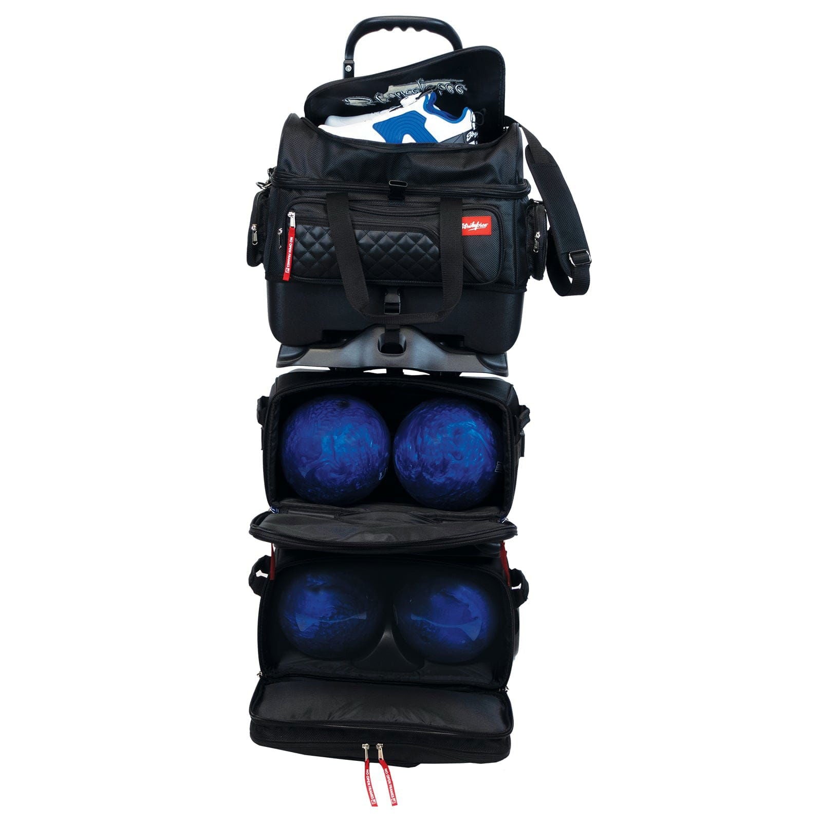 KR Strikeforce Diamond 6 Ball Roller Black Bowling Bag - BowlersParadise.com