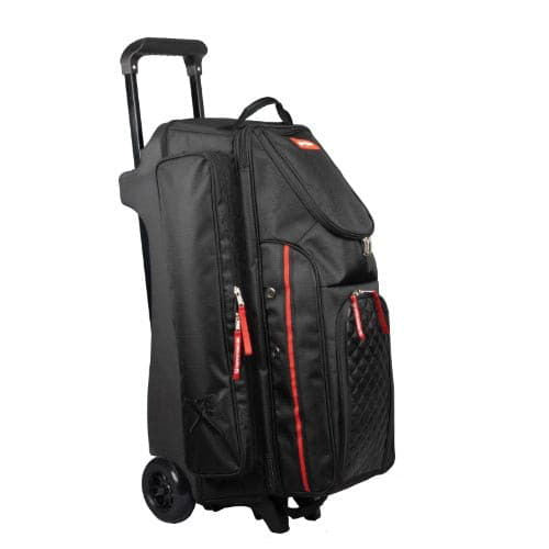 KR Strikeforce Diamond Black Triple Roller Premium Bowling Bag - BowlersParadise.com