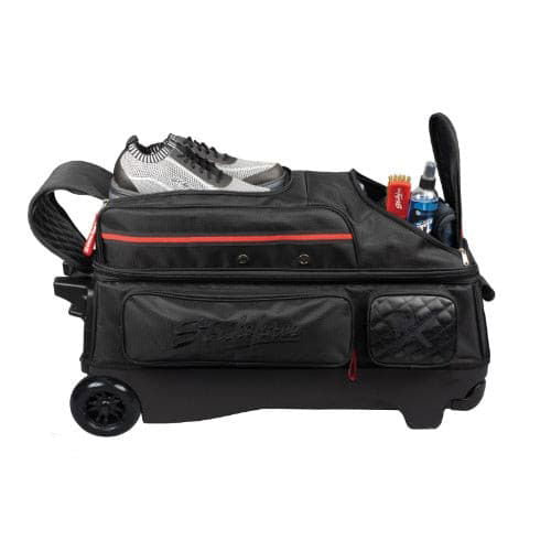 KR Strikeforce Diamond Black Triple Roller Premium Bowling Bag - BowlersParadise.com