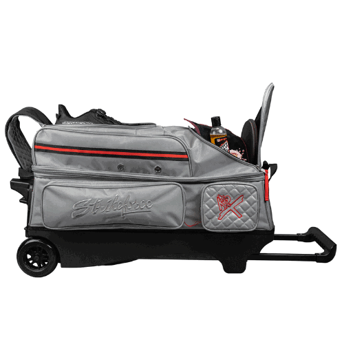 KR Strikeforce Diamond Grey Triple Roller Premium Bowling Bag - BowlersParadise.com