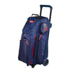 KR Strikeforce Diamond Navy Triple Roller Premium Bowling Bag - BowlersParadise.com
