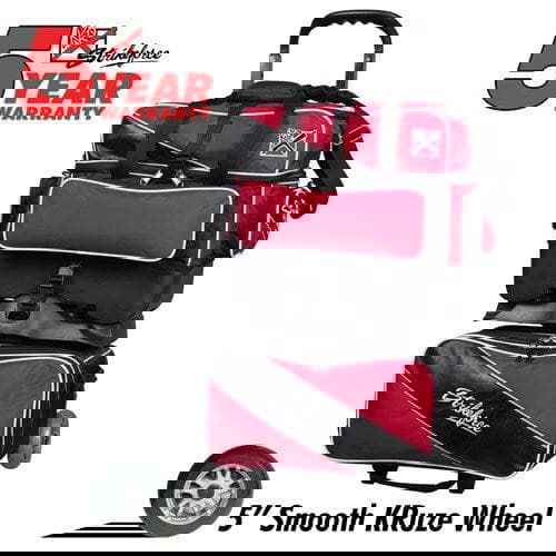 KR Strikeforce Fast 4 Ball Roller Black Red Bowling Bag - BowlersParadise.com