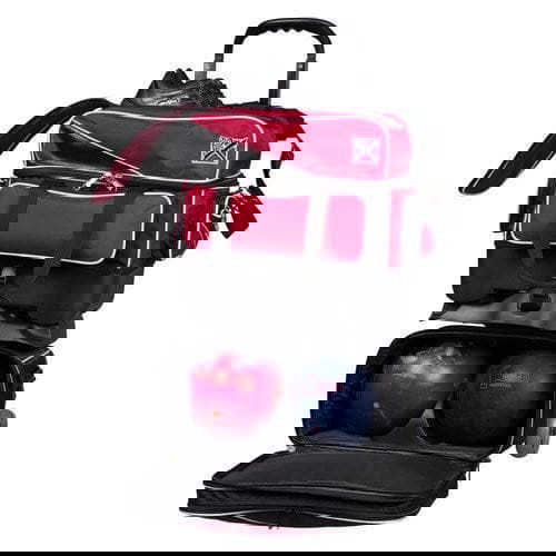 KR Strikeforce Fast 4 Ball Roller Black Red Bowling Bag - BowlersParadise.com