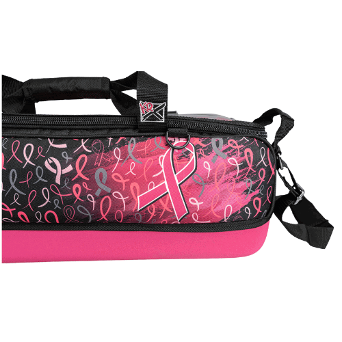 KR Strikeforce Fast Slim Pink Ribbons Triple Tote Bowling Bag - BowlersParadise.com