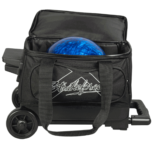 KR Strikeforce Hybrid Black Bowling Ball Single Roller Bowling Bag - BowlersParadise.com