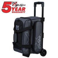KR Strikeforce Hybrid X Double Roller Charcoal Bowling Bag - BowlersParadise.com