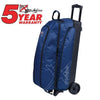 KR Strikeforce Hybrid X Triple Roller Navy Bowling Bag - BowlersParadise.com