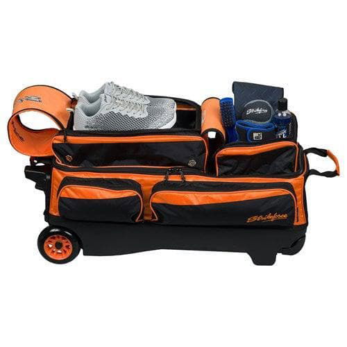 KR Strikeforce Konvoy Triple Ball Roller Black Orange Bowling Bag - BowlersParadise.com