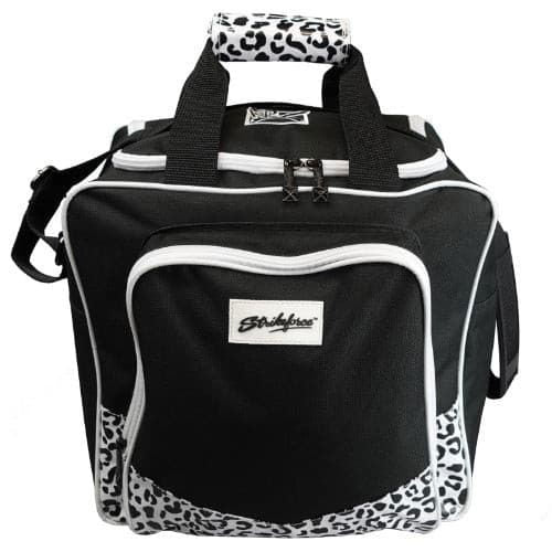 KR Strikeforce Krest White Leopard Single Bowling Ball Tote Bag - BowlersParadise.com
