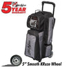 KR Strikeforce Krush Stone Black Triple Roller Bowling Bag - BowlersParadise.com