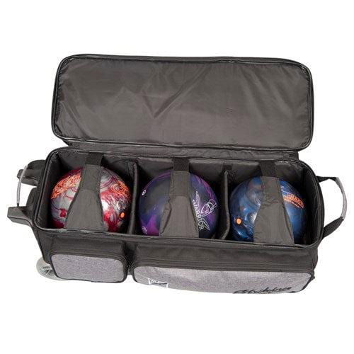 KR Strikeforce Krush Stone Black Triple Roller Bowling Bag - BowlersParadise.com