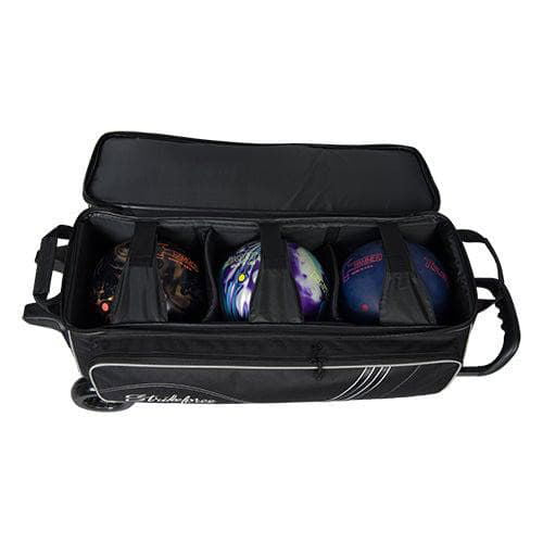KR Strikeforce LR3 Sport Triple Roller Black Bowling Bag - BowlersParadise.com