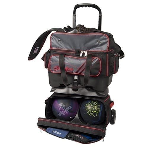 KR Strikeforce Lane Rover 4 Ball Roller Grey Black Red Bowling Bag - BowlersParadise.com