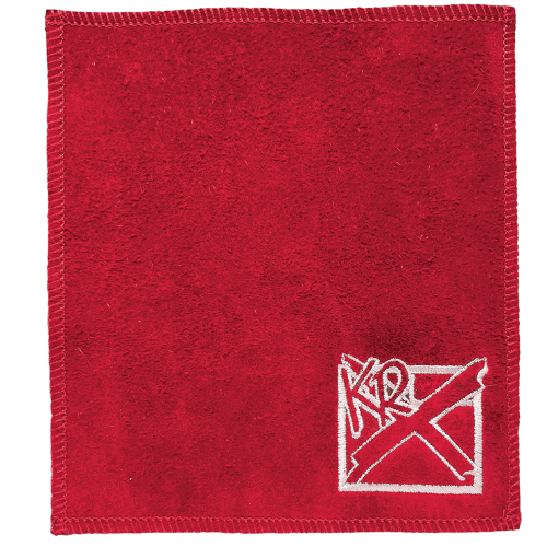 KR Strikeforce Logo Economy Shammy Leather Pad Red - BowlersParadise.com