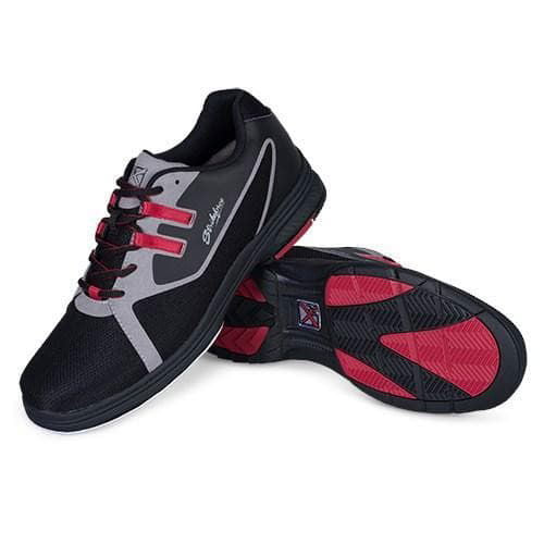 KR Strikeforce Mens Ignite Black Grey Red Left Hand Bowling Shoes - BowlersParadise.com