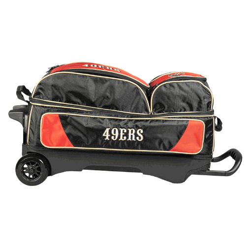 KR Strikeforce NFL San Francisco 49ers Three Ball Bowling Roller Bag - BowlersParadise.com