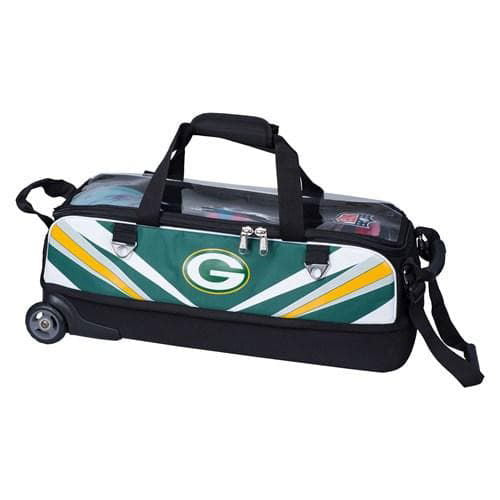 KR Strikeforce NFL Slim Triple Tote Green Bay Packers Bowling Bag - BowlersParadise.com