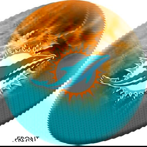 KR Strikeforce NFL on Fire Miami Dolphins Bowling Ball - BowlersParadise.com