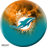 KR Strikeforce NFL on Fire Miami Dolphins Bowling Ball - BowlersParadise.com