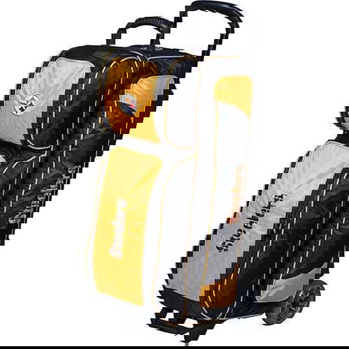 KR Strikeforce Pittsburgh Steelers NFL Triple Roller Bowling Bag - BowlersParadise.com