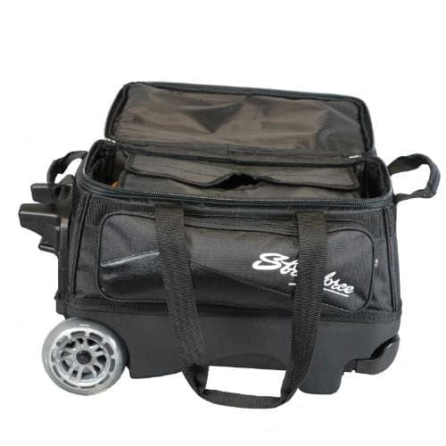 KR Strikeforce Royal Flush Black Double Roller Bowling Bag - BowlersParadise.com