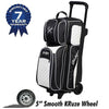 KR Strikeforce Royal Flush Triple Ball Roller Black White Bowling Bag - BowlersParadise.com