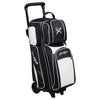 KR Strikeforce Royal Flush Triple Ball Roller Black White Bowling Bag - BowlersParadise.com
