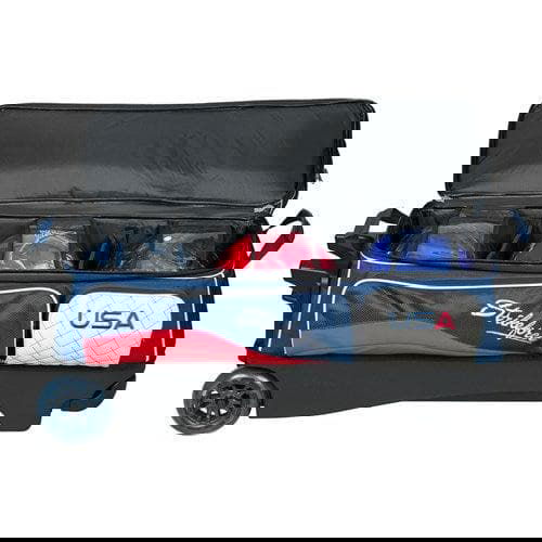 KR Strikeforce Royal Flush Triple Ball Roller USA Bowling Bag - BowlersParadise.com