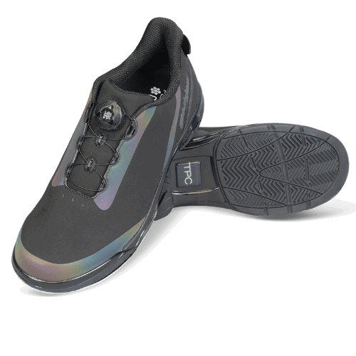 KR Strikeforce TPC Hype Black Iridescent Performance Right Hand Unisex Bowling Shoe - BowlersParadise.com