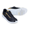 KR Strikeforce Womens Glitz Black Gold Bowling Shoes - BowlersParadise.com
